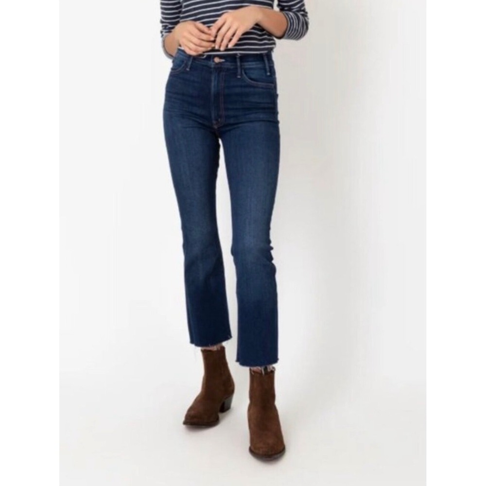 Mother jeans The Hustler Ankle Fray Home Movies 26 raw hem high rise classic